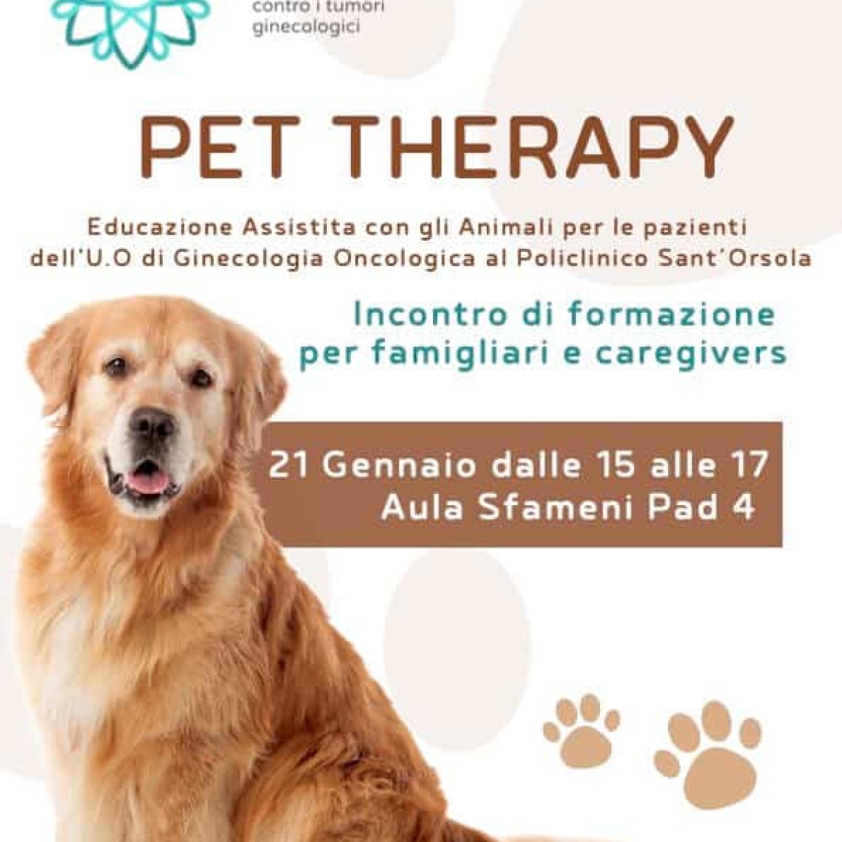 Gennaio 2025 locandina Pet therapy Sant'Orsola (1) (1)