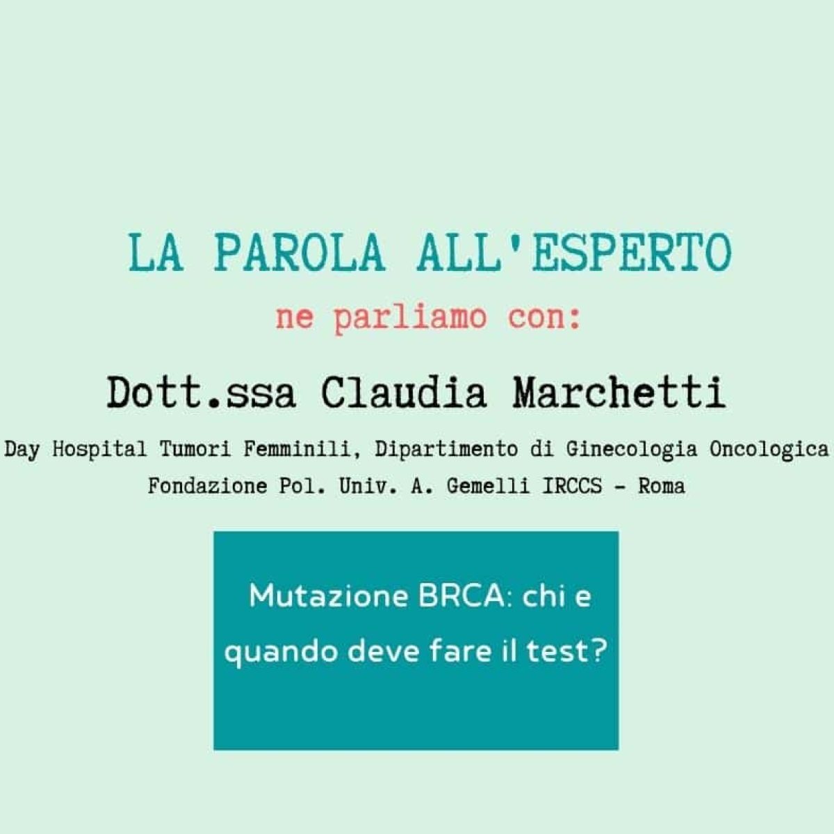 La parola all'esperto Marchetti